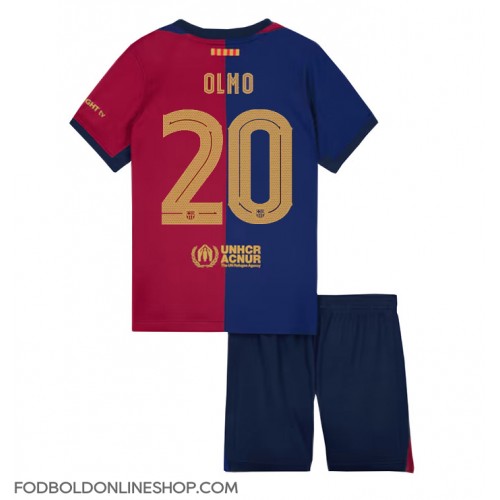 Barcelona Dani Olmo #20 Hjemme Trøje Børn 2024-25 Kortærmet (+ Korte bukser)